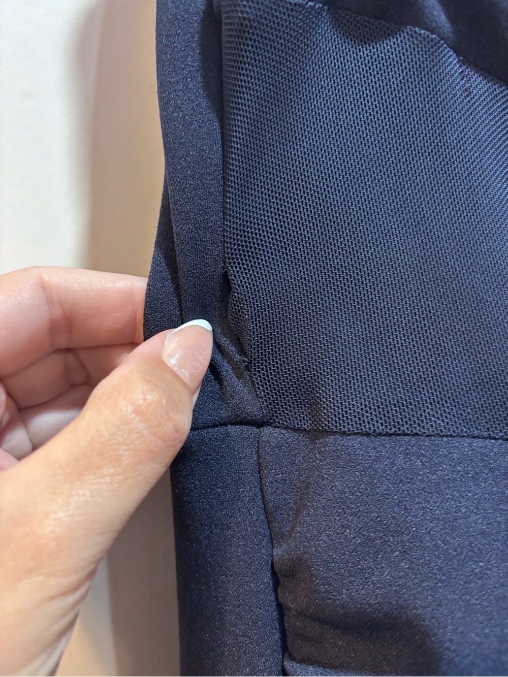 One-Shoulder Navy Ruffle Dress - Picture 2 of 5